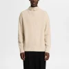 SELECTED 100% BOMULL TRÖJA MED HALVLÅNGT BLIXTLÅS Beige Online