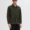 SELECTED 100% BOMULL ÖVERSKJORTA Green Fashion
