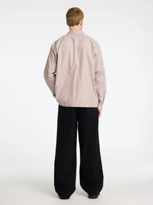 SELECTED 100% BOMULL ÖVERSKJORTA Brown Clearance