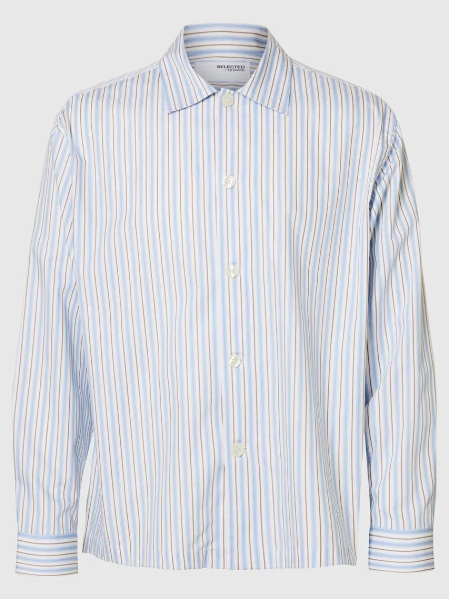 bomull_verskjorta_4-3.webp SELECTED 100% BOMULL ÖVERSKJORTA Blue Cheap