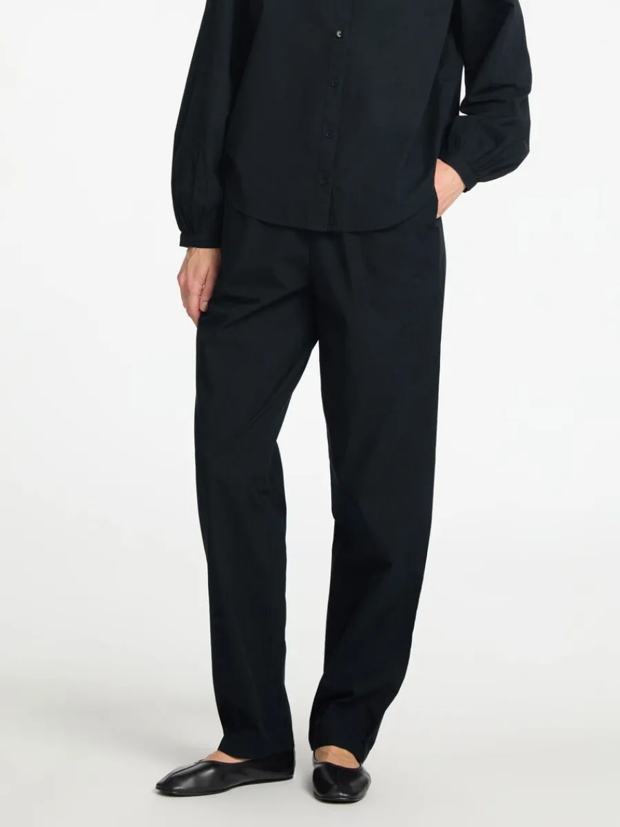 bomullssydd_byxor_med_hg__0.webp SELECTED BOMULLSSYDD BYXOR MED HÖG MIDJA Black Best Sale