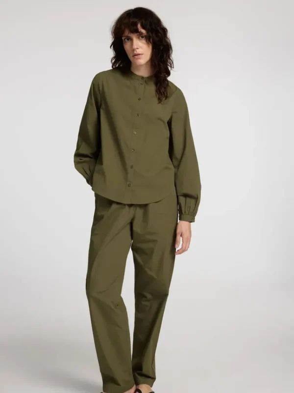 SELECTED BOMULLSSYDD BYXOR MED HÖG MIDJA Green Clearance