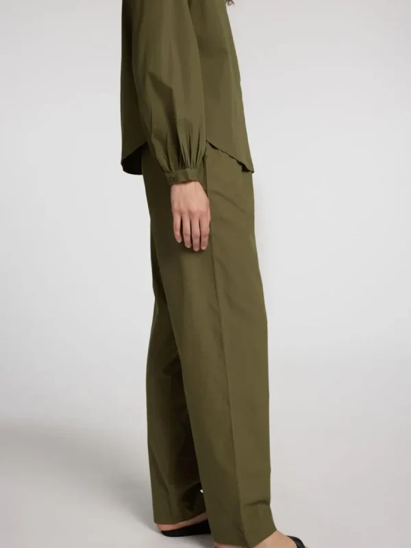 SELECTED BOMULLSSYDD BYXOR MED HÖG MIDJA Green Clearance