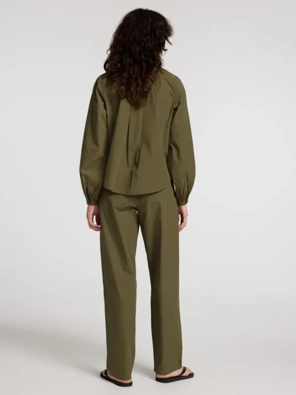 SELECTED BOMULLSSYDD BYXOR MED HÖG MIDJA Green Clearance