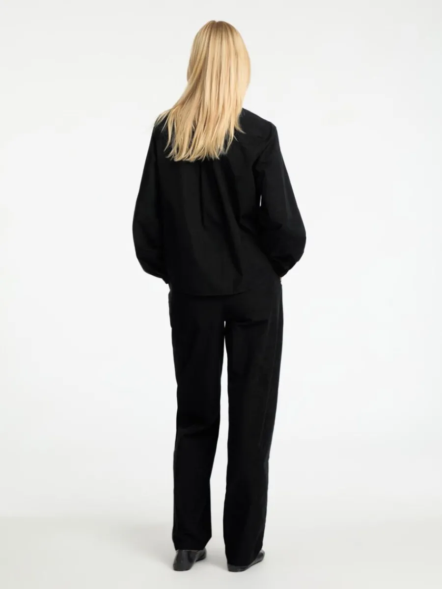 bomullssydd_byxor_med_hg__4.webp SELECTED BOMULLSSYDD BYXOR MED HÖG MIDJA Black Best Sale