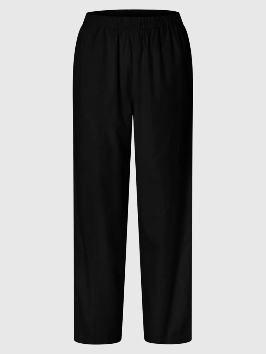 bomullssydd_byxor_med_hg__5.webp SELECTED BOMULLSSYDD BYXOR MED HÖG MIDJA Black Best Sale