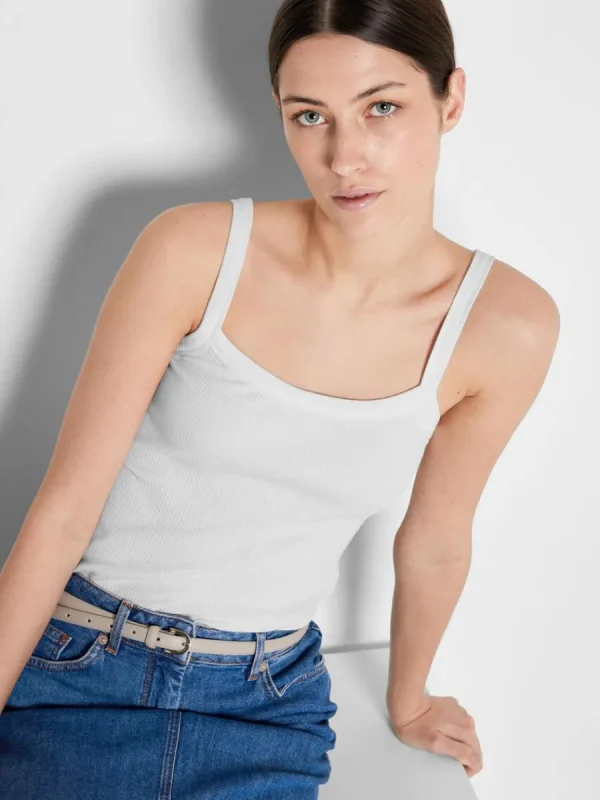 SELECTED BOMULLSSYDD LINNE White Discount