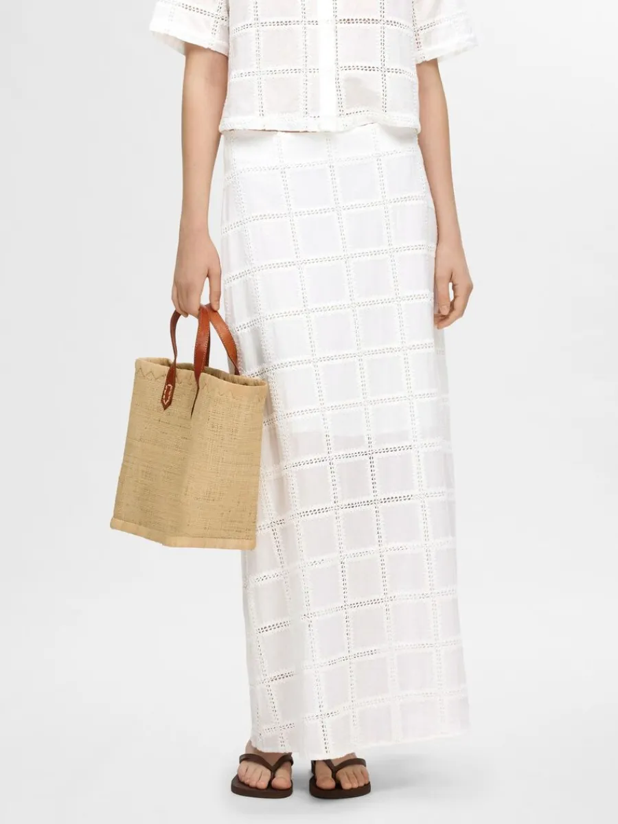 bomullssydd_maxikjol_1.webp SELECTED BOMULLSSYDD MAXIKJOL White Best