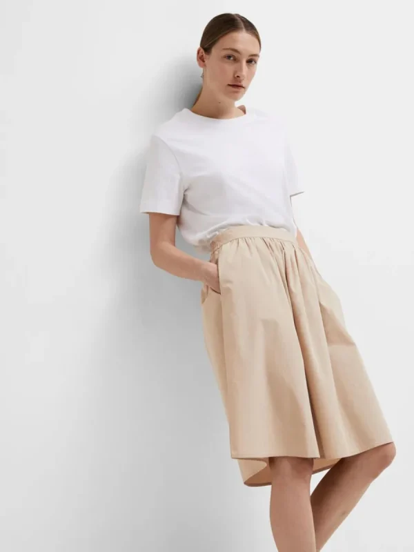 SELECTED BOMULLSSYDD MIDIKJOL Beige Cheap