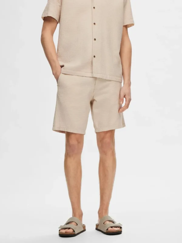 SELECTED BOMULLSSYDD SHORTS Beige Shop