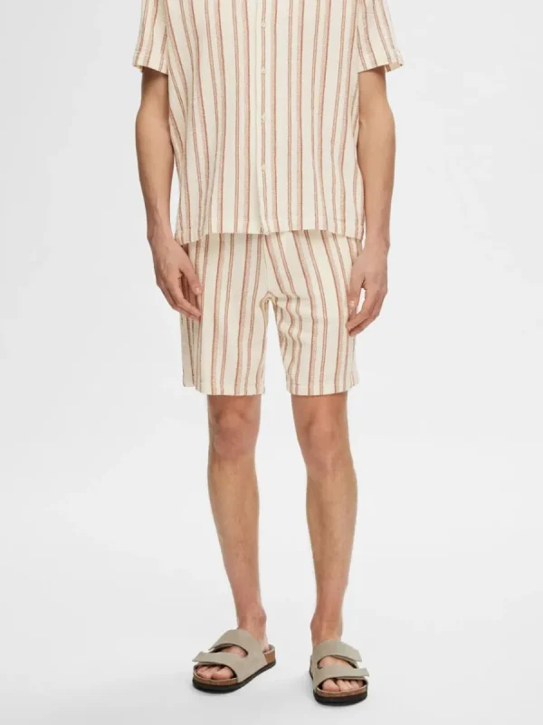 SELECTED BOMULLSSYDD SHORTS Beige Discount
