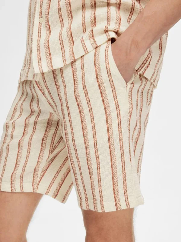 SELECTED BOMULLSSYDD SHORTS Beige Discount
