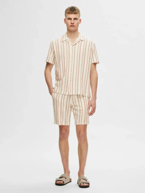 SELECTED BOMULLSSYDD SHORTS Beige Discount