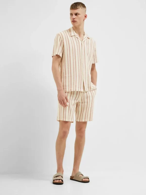 SELECTED BOMULLSSYDD SHORTS Beige Discount