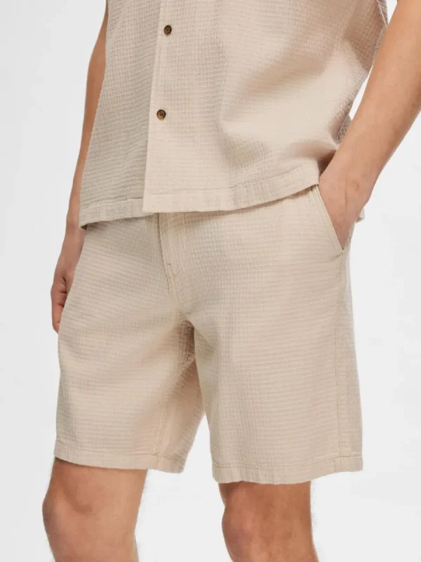 SELECTED BOMULLSSYDD SHORTS Beige Shop