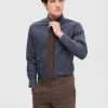 SELECTED BOMULLSSYDD SKJORTA Blue Cheap