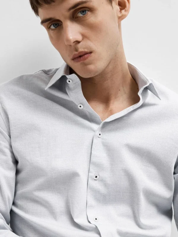 SELECTED BOMULLSSYDD SKJORTA White Flash Sale