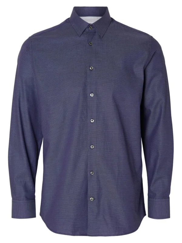SELECTED BOMULLSSYDD SKJORTA Blue Outlet