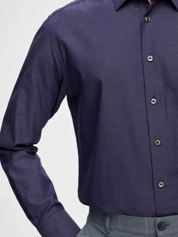 SELECTED BOMULLSSYDD SKJORTA Blue Outlet