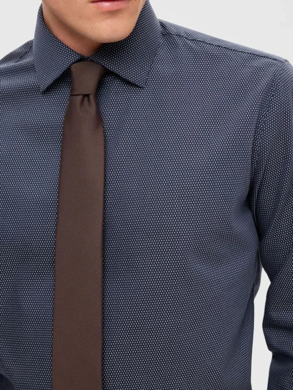 SELECTED BOMULLSSYDD SKJORTA Blue Cheap