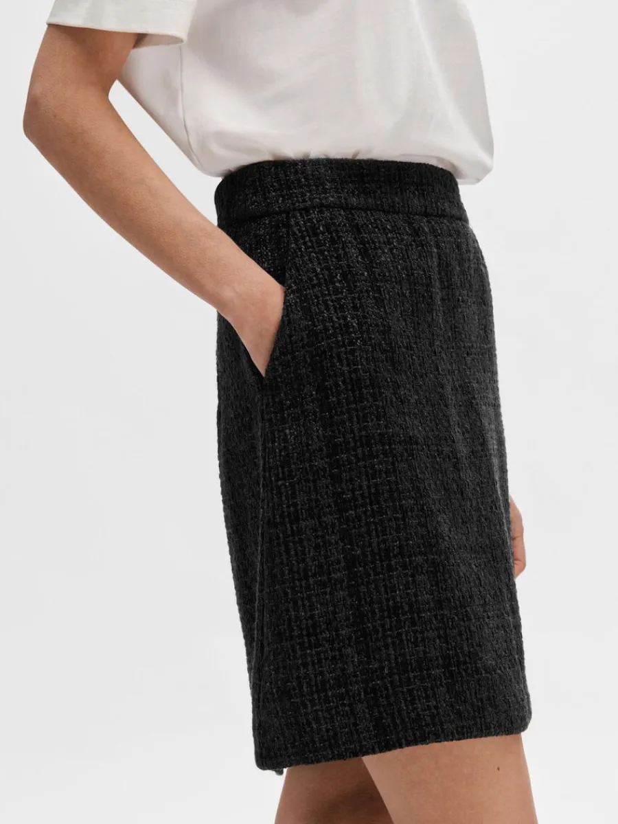 boucl_minikjol_4.webp SELECTED BOUCLÉ MINIKJOL Black Outlet