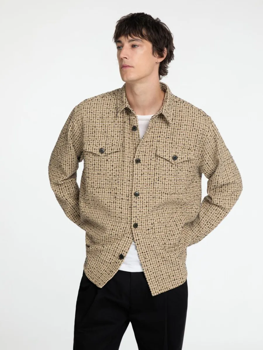 boxy_fit_boucl_verskjorta_3.webp SELECTED BOXY FIT BOUCLÉ ÖVERSKJORTA Brown Outlet