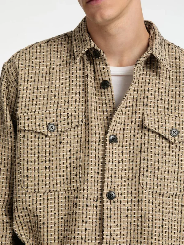 SELECTED BOXY FIT BOUCLÉ ÖVERSKJORTA Brown Outlet