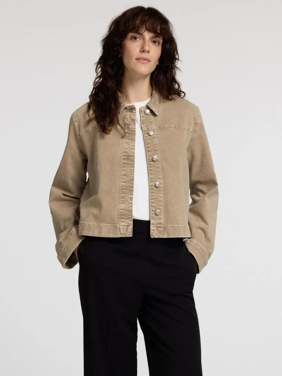 boxy_fit_jeansjacka_0.webp SELECTED BOXY FIT JEANSJACKA Beige Best