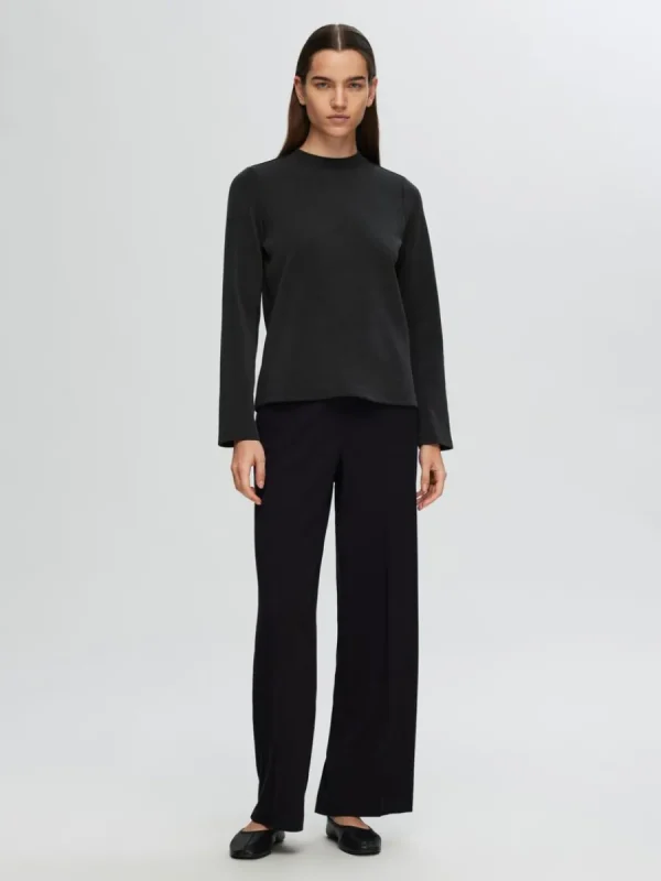 SELECTED BOXY FIT LÅNGÄRMAD T-SHIRT Black Store