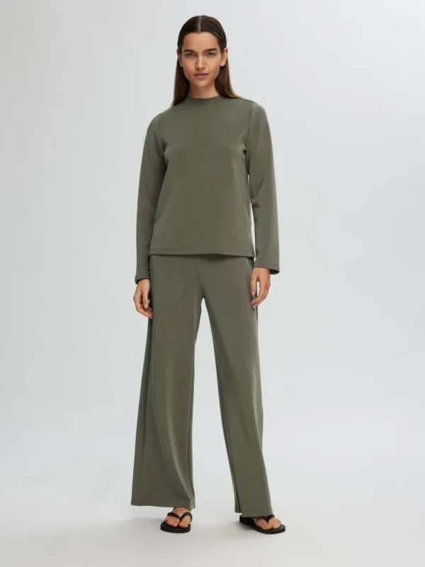 SELECTED BOXY FIT LÅNGÄRMAD T-SHIRT Green Outlet