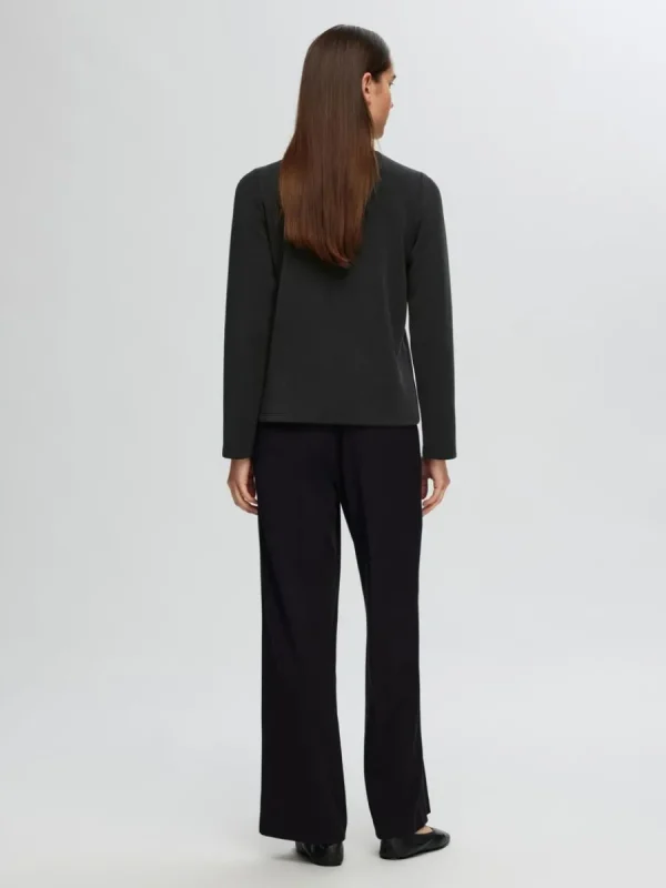 SELECTED BOXY FIT LÅNGÄRMAD T-SHIRT Black Store