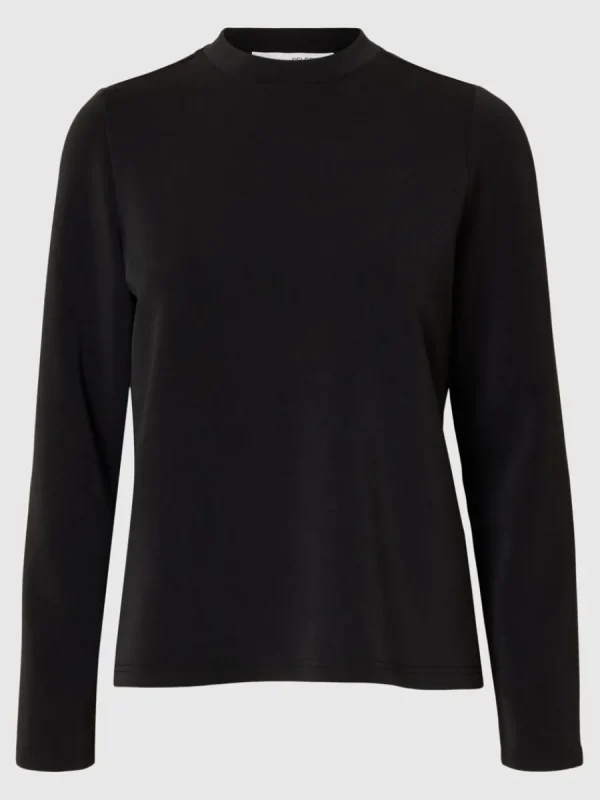 SELECTED BOXY FIT LÅNGÄRMAD T-SHIRT Black Store