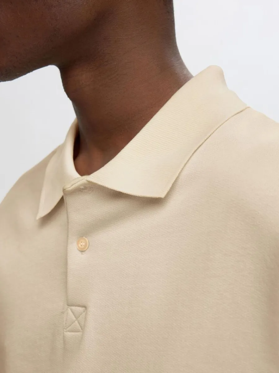 boxy_fit_piktrja_4.webp SELECTED BOXY FIT PIKÉTRÖJA Beige Flash Sale