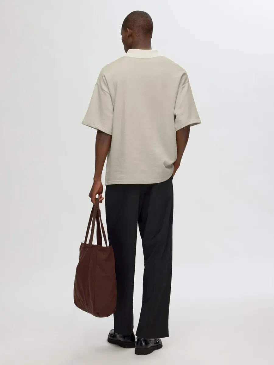 boxy_fit_piktrja_5.webp SELECTED BOXY FIT PIKÉTRÖJA Beige Flash Sale