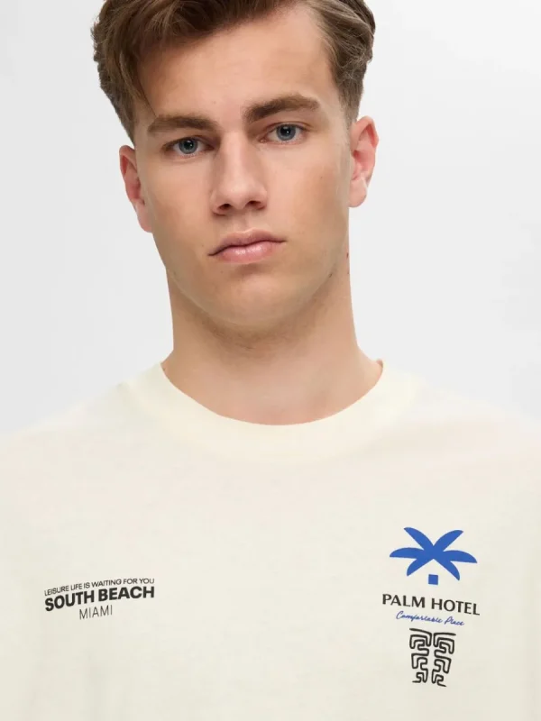 SELECTED BOXY FIT T-SHIRT White Cheap