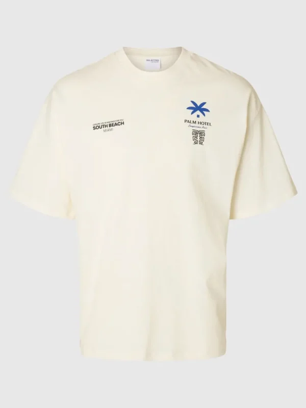 SELECTED BOXY FIT T-SHIRT White Cheap