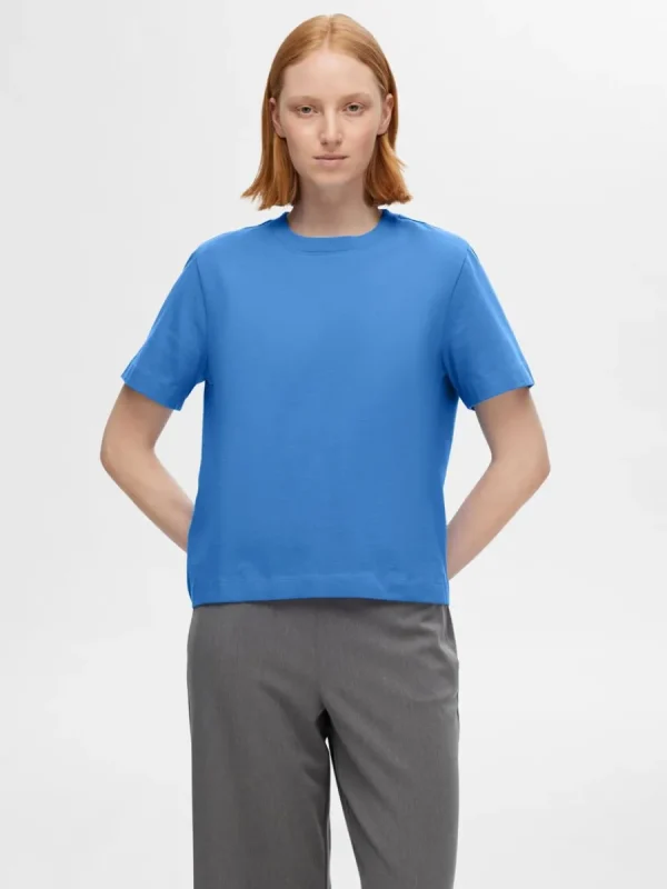 SELECTED BOXY T-SHIRT Blue Sale