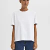 SELECTED BOXY T-SHIRT White Best