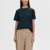 SELECTED BOXY T-SHIRT Blue New