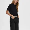 SELECTED BOXY T-SHIRT Black Cheap
