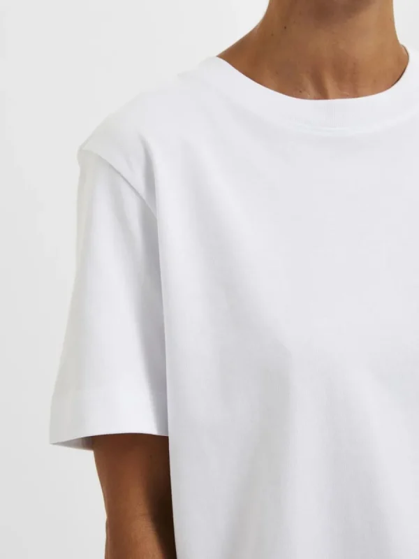 SELECTED BOXY T-SHIRT White Best