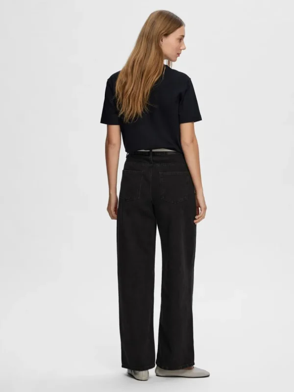 SELECTED BOXY T-SHIRT Black Cheap