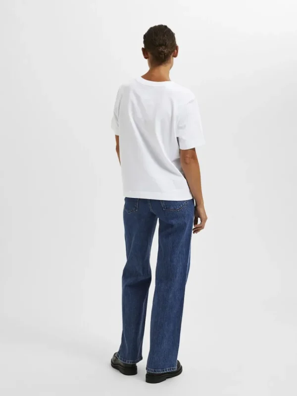 SELECTED BOXY T-SHIRT White Best