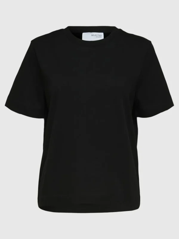 SELECTED BOXY T-SHIRT Black Cheap