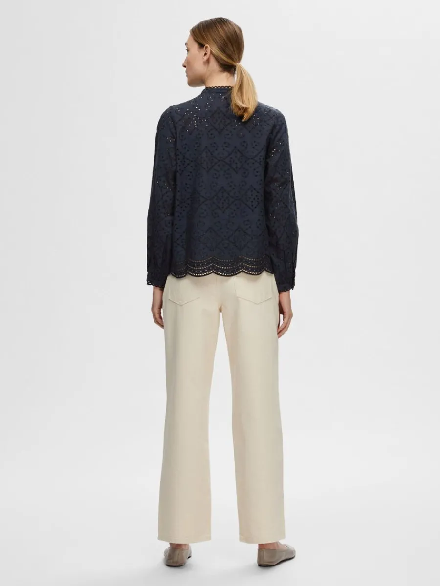broderie_anglaise_skjorta_4.webp SELECTED BRODERIE ANGLAISE SKJORTA Blue Discount