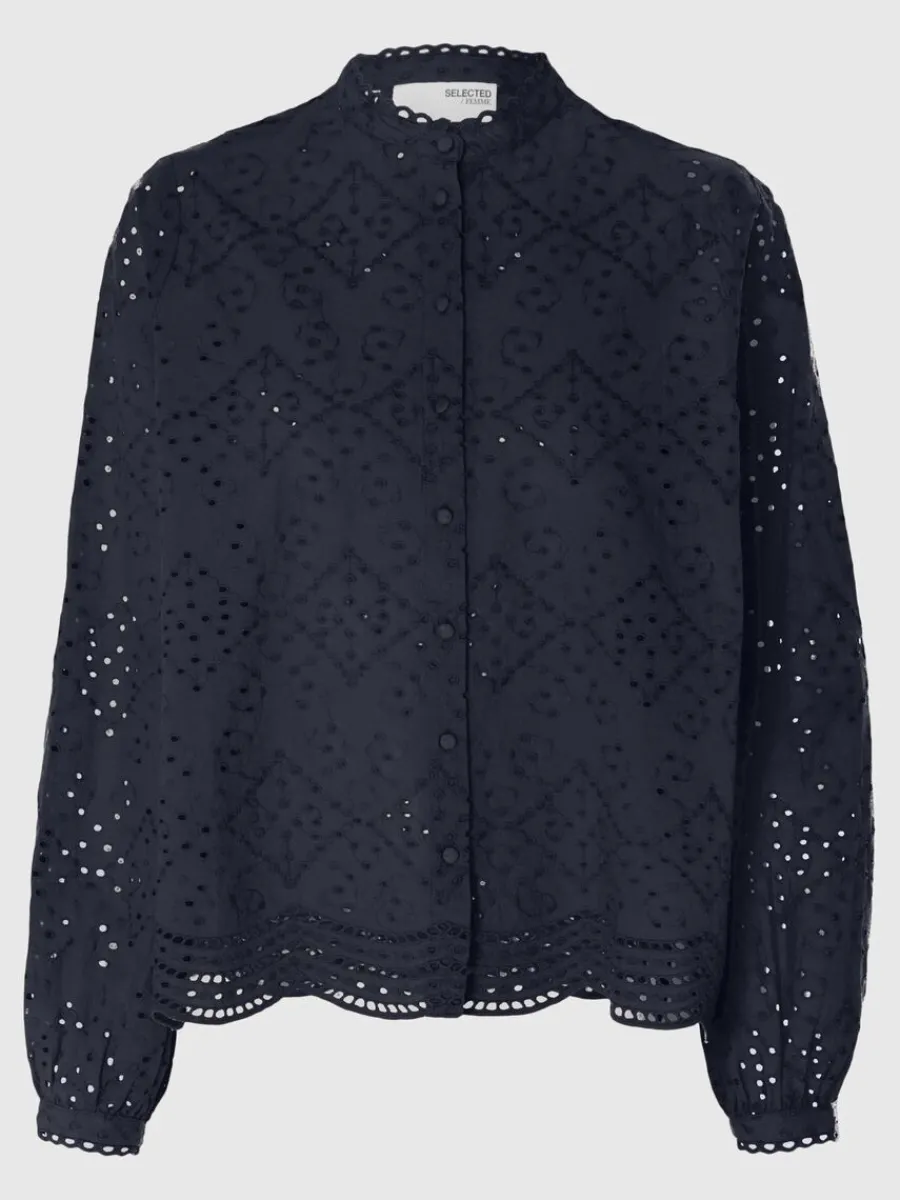 broderie_anglaise_skjorta_5.webp SELECTED BRODERIE ANGLAISE SKJORTA Blue Discount