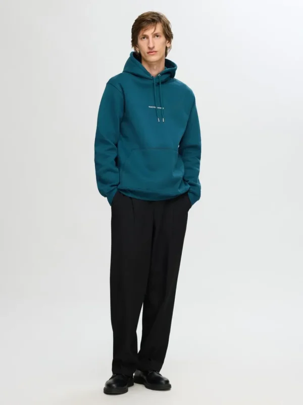 SELECTED BRODYRPRYDD HOODIE Blue Fashion