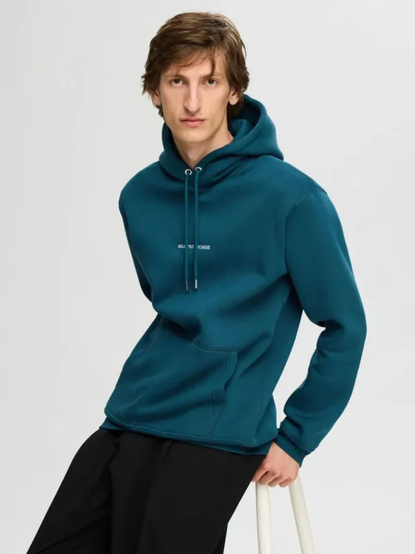 SELECTED BRODYRPRYDD HOODIE Blue Fashion