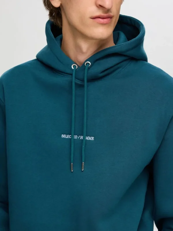 SELECTED BRODYRPRYDD HOODIE Blue Fashion