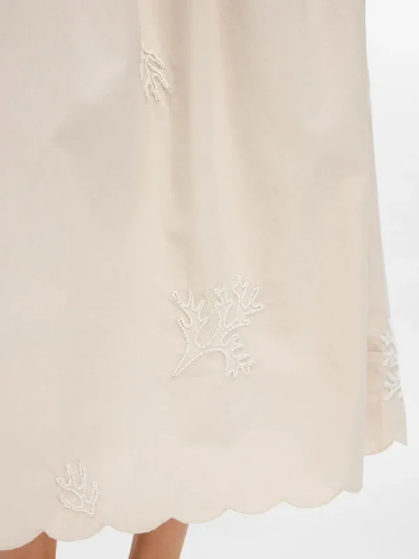 SELECTED BRODYRPRYDD MAXIKJOL Beige Hot